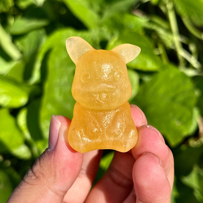 Yellow Calcite Pikachu