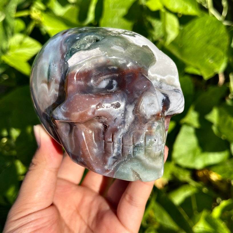 Ocean Jasper Skull