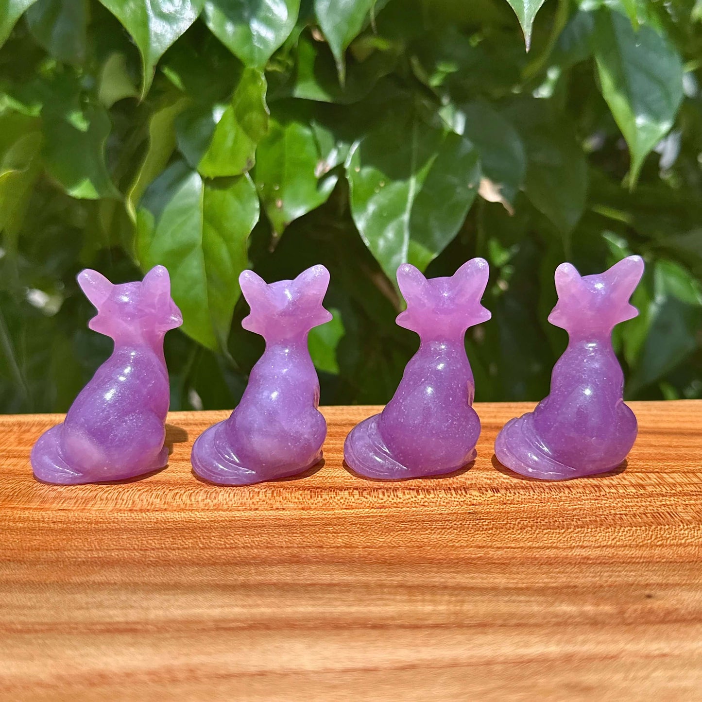 Lepidolite Fox Carving