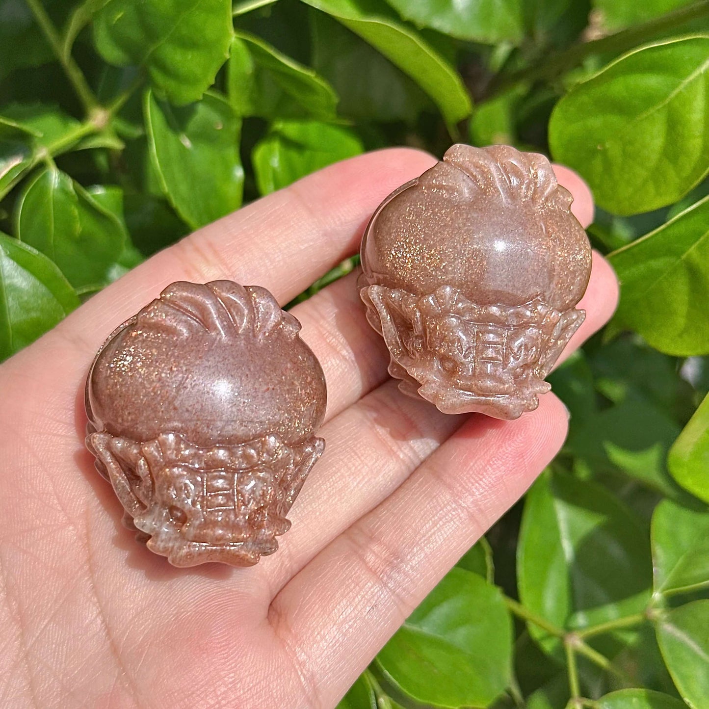 Golden Sunstone Dragon Turtle Carving