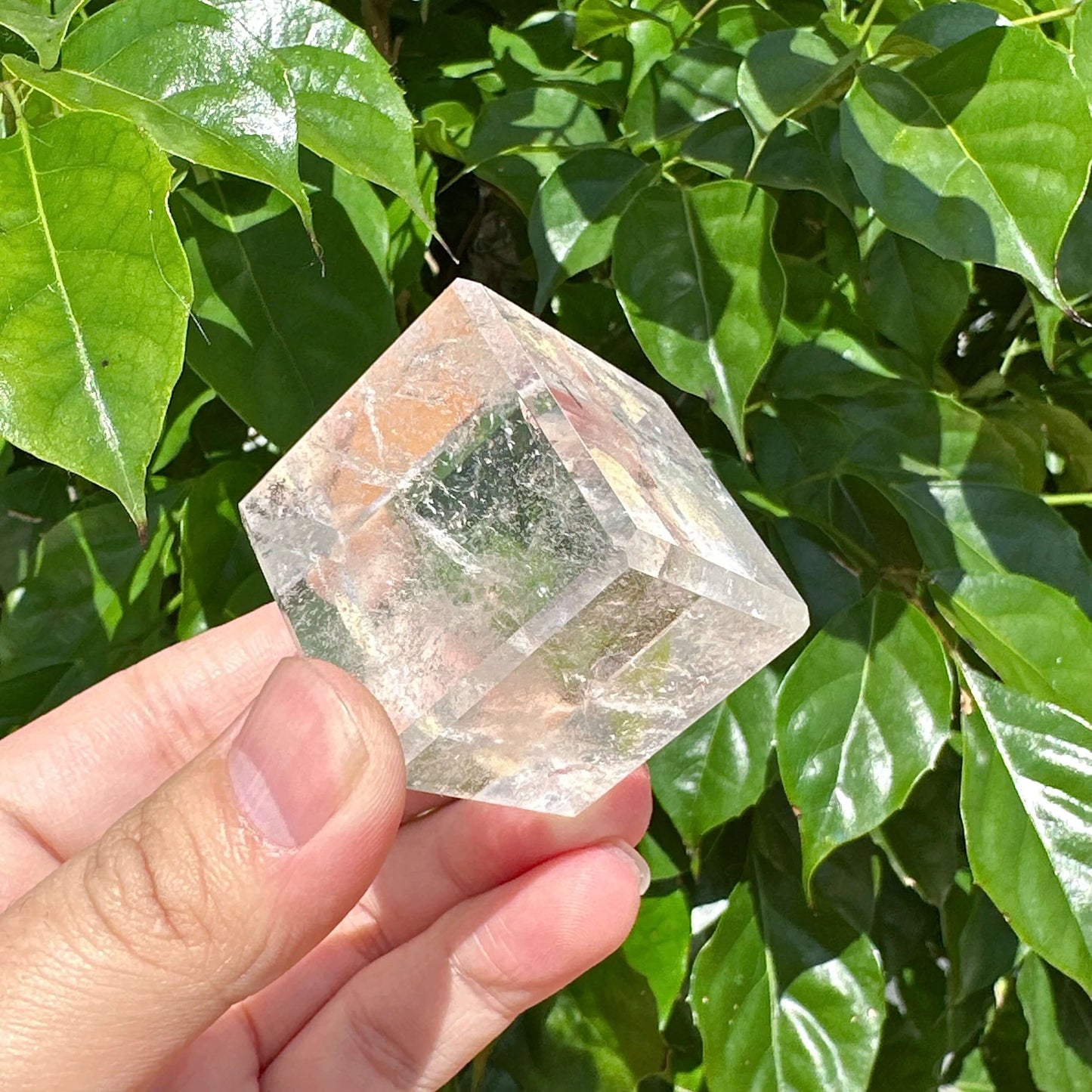 Clear Quartz Cube Carving