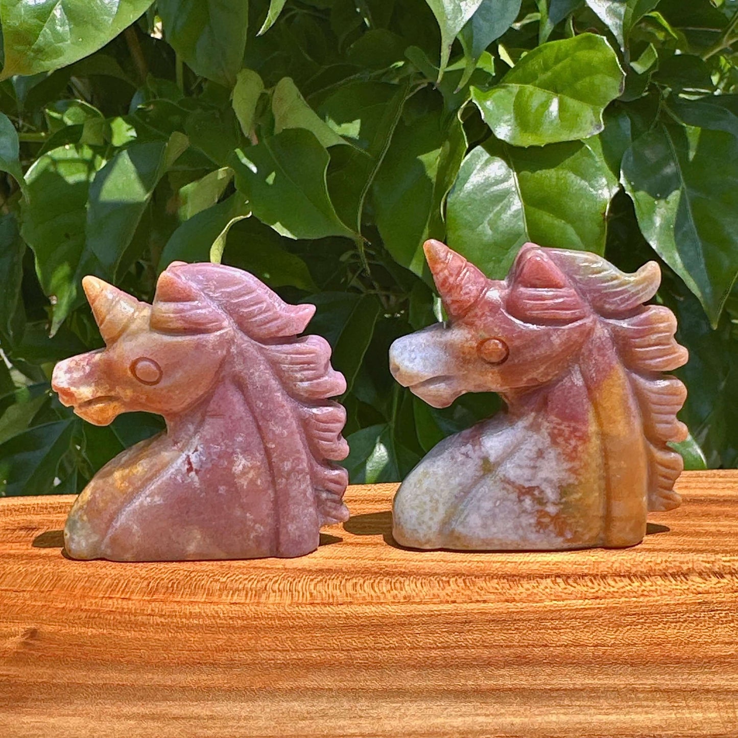 Ocean Jasper Unicorn Carving