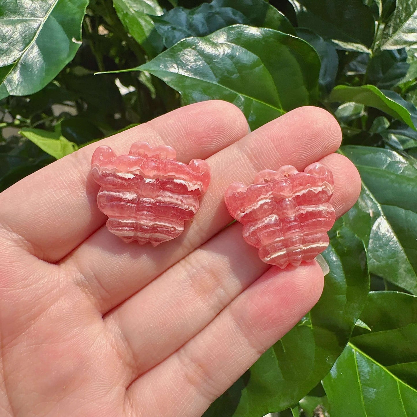Rhodochrosite Carving