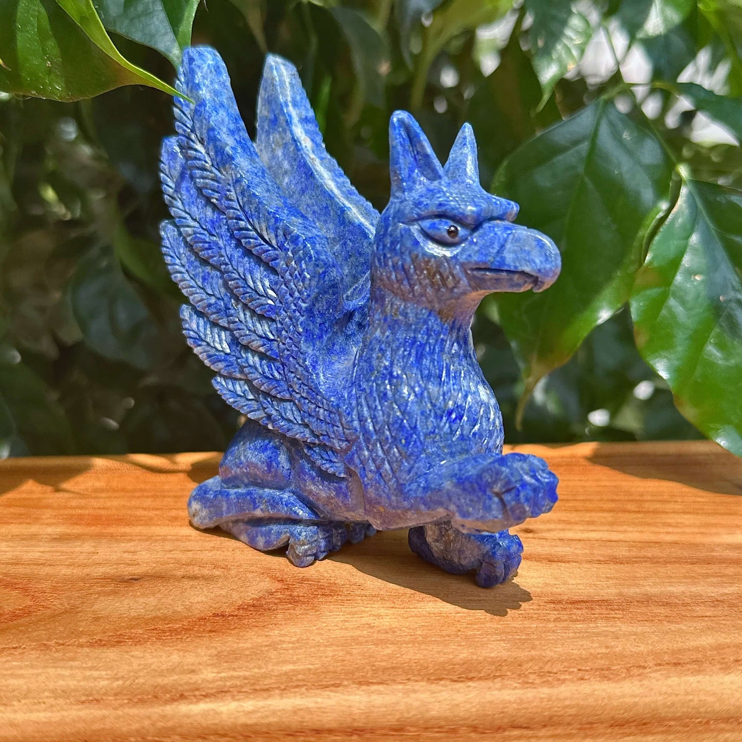 Lapis Lazuli Griffin Carving