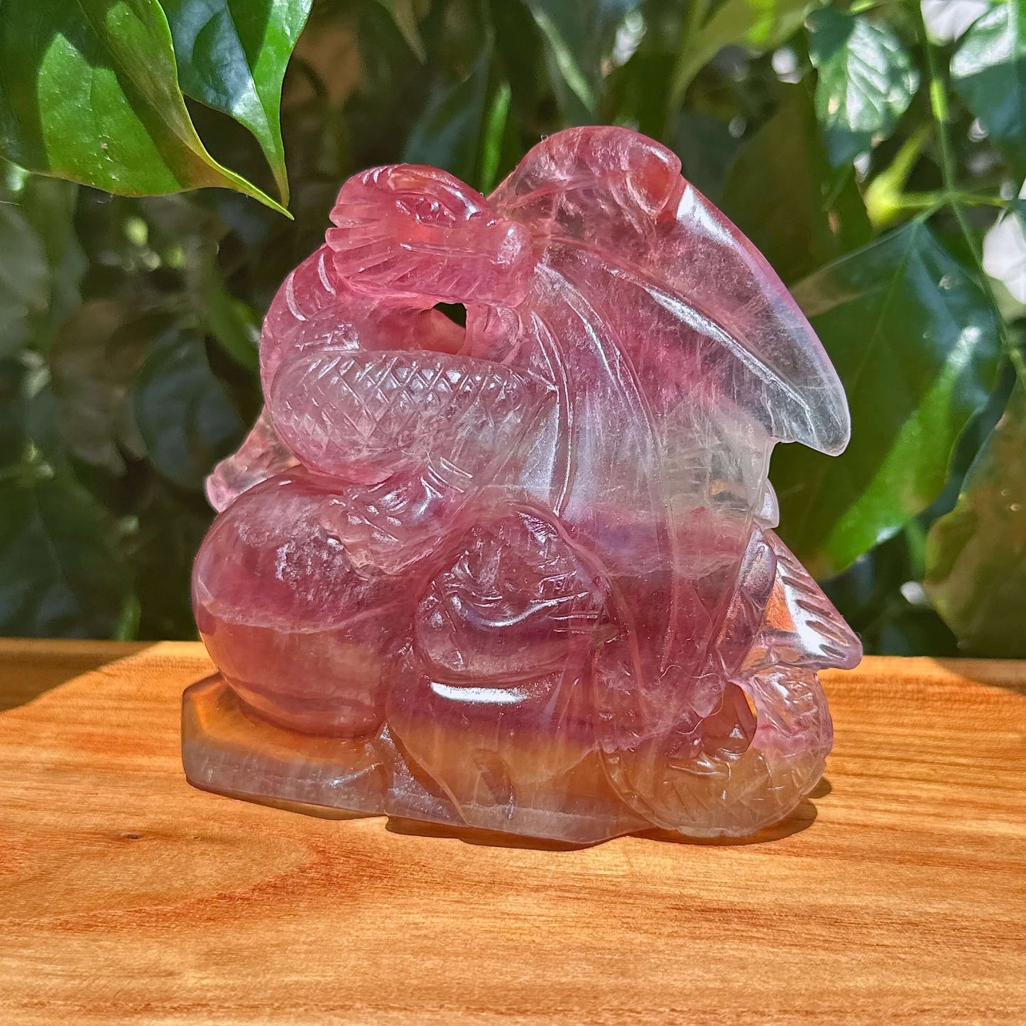 Fluorite Dragon Carving