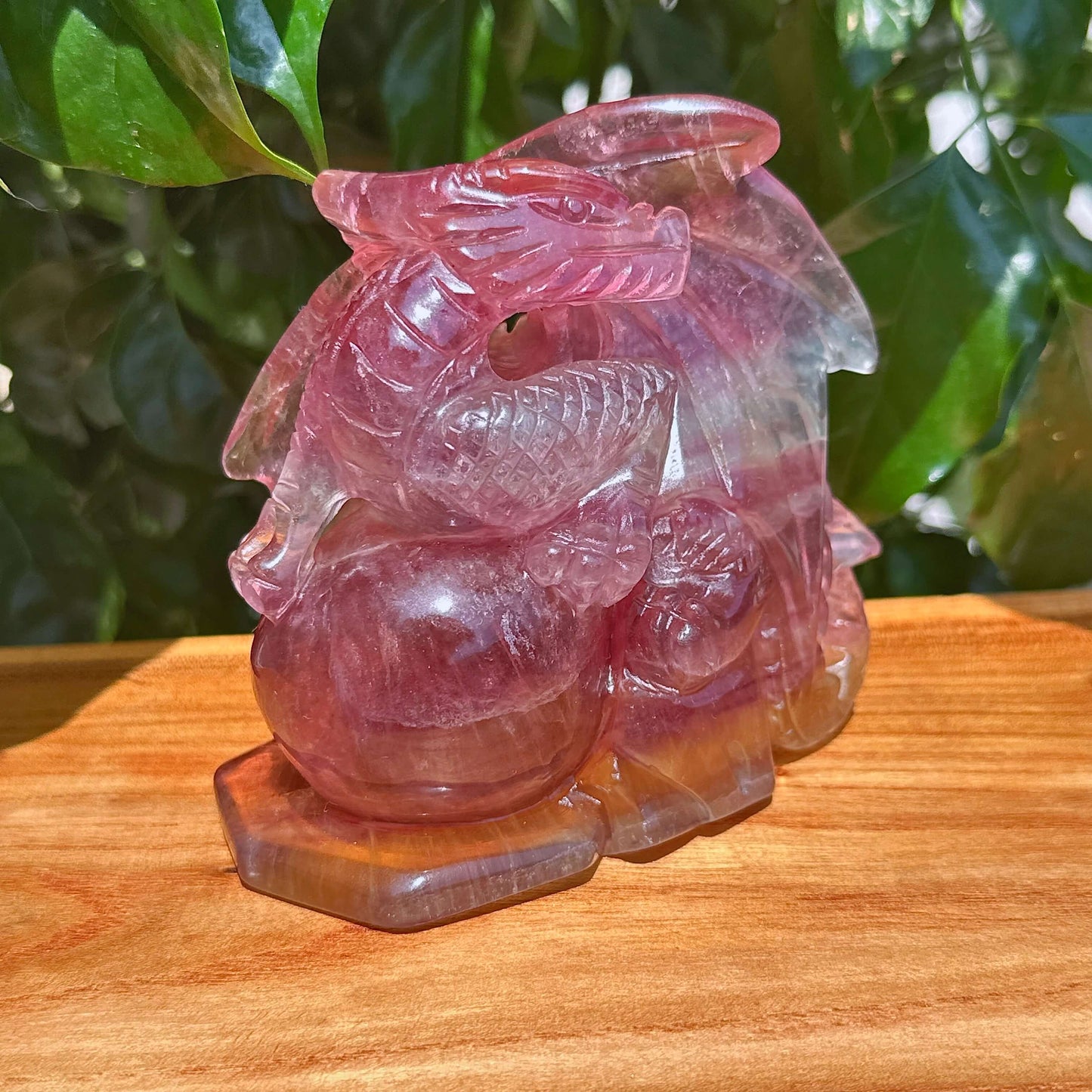 Fluorite Dragon Carving