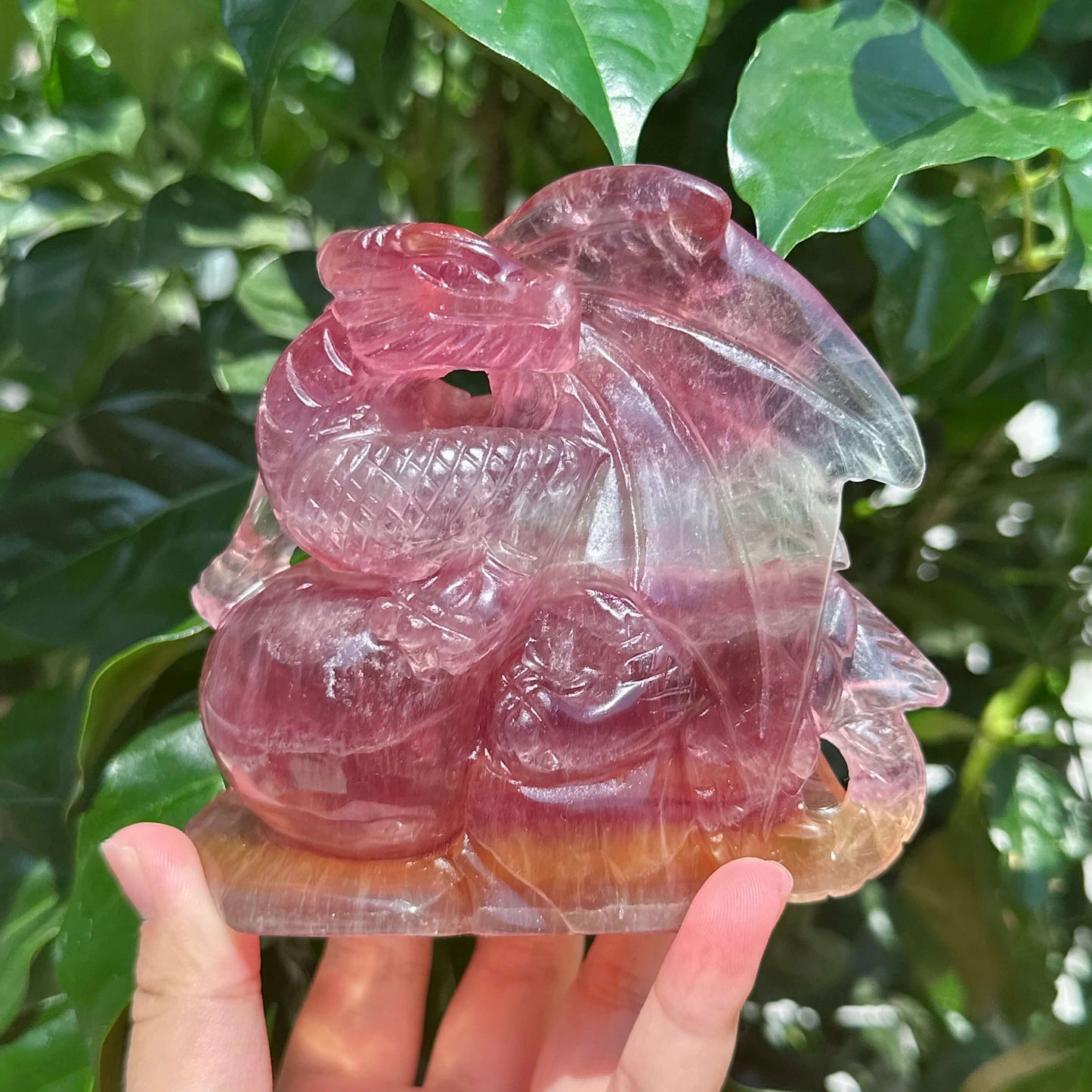 Fluorite Dragon Carving