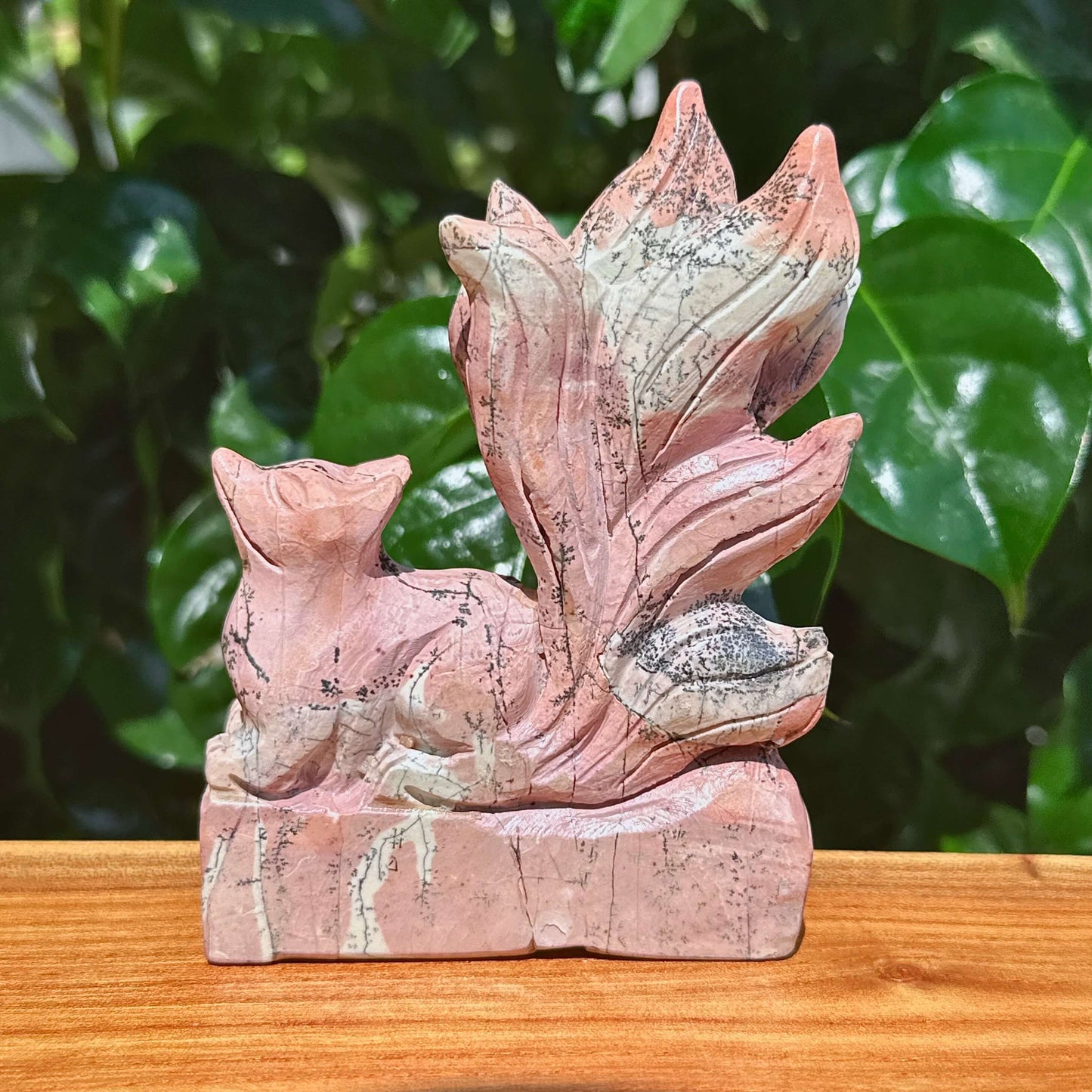 Picture Jasper Nine-tail Fox Carving