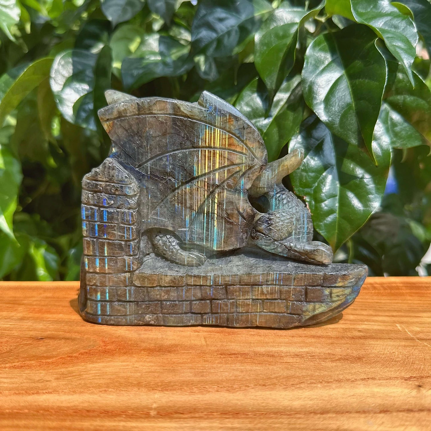 Labradorite Dragon Carving