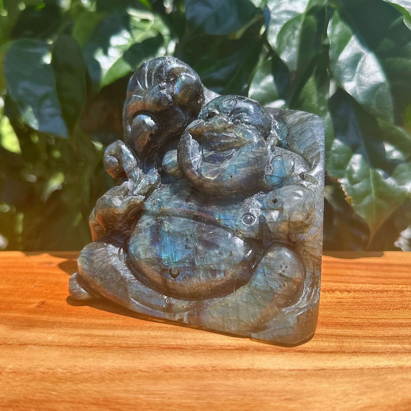 Labradorite Buddha Carving