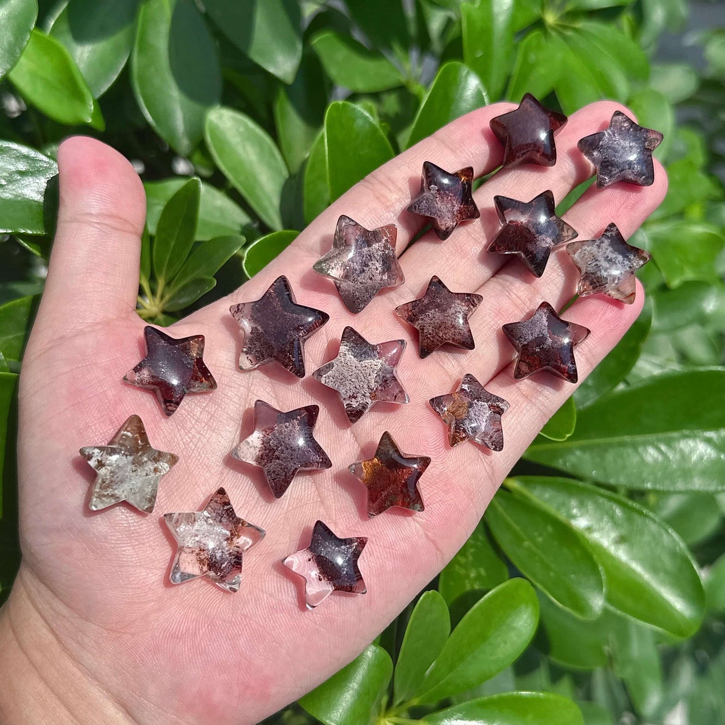 Garden Quartz Five Star Carving