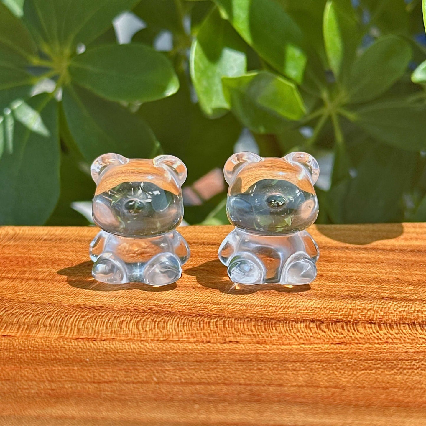 Clear Quartz Candy Bear Carving