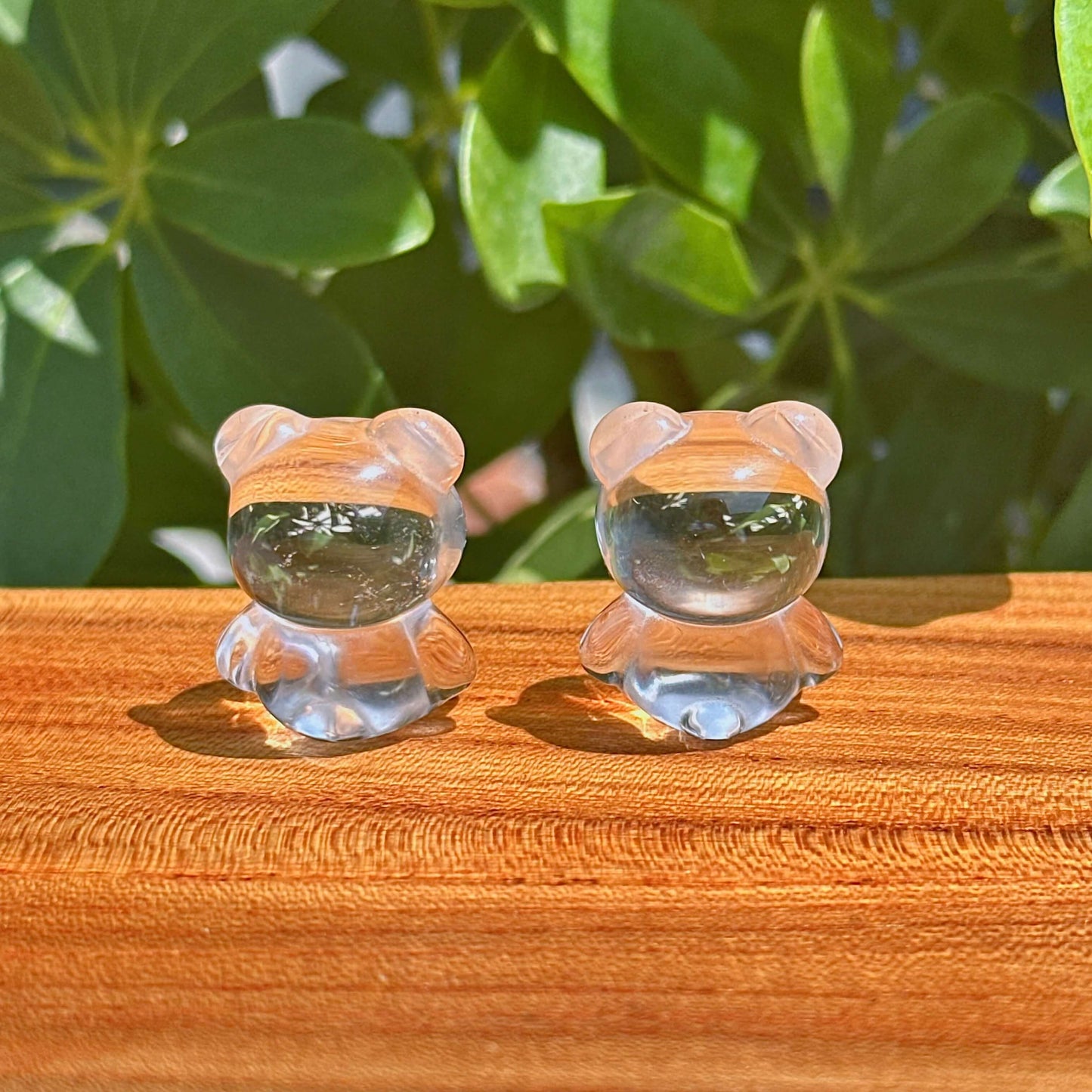 Clear Quartz Candy Bear Carving