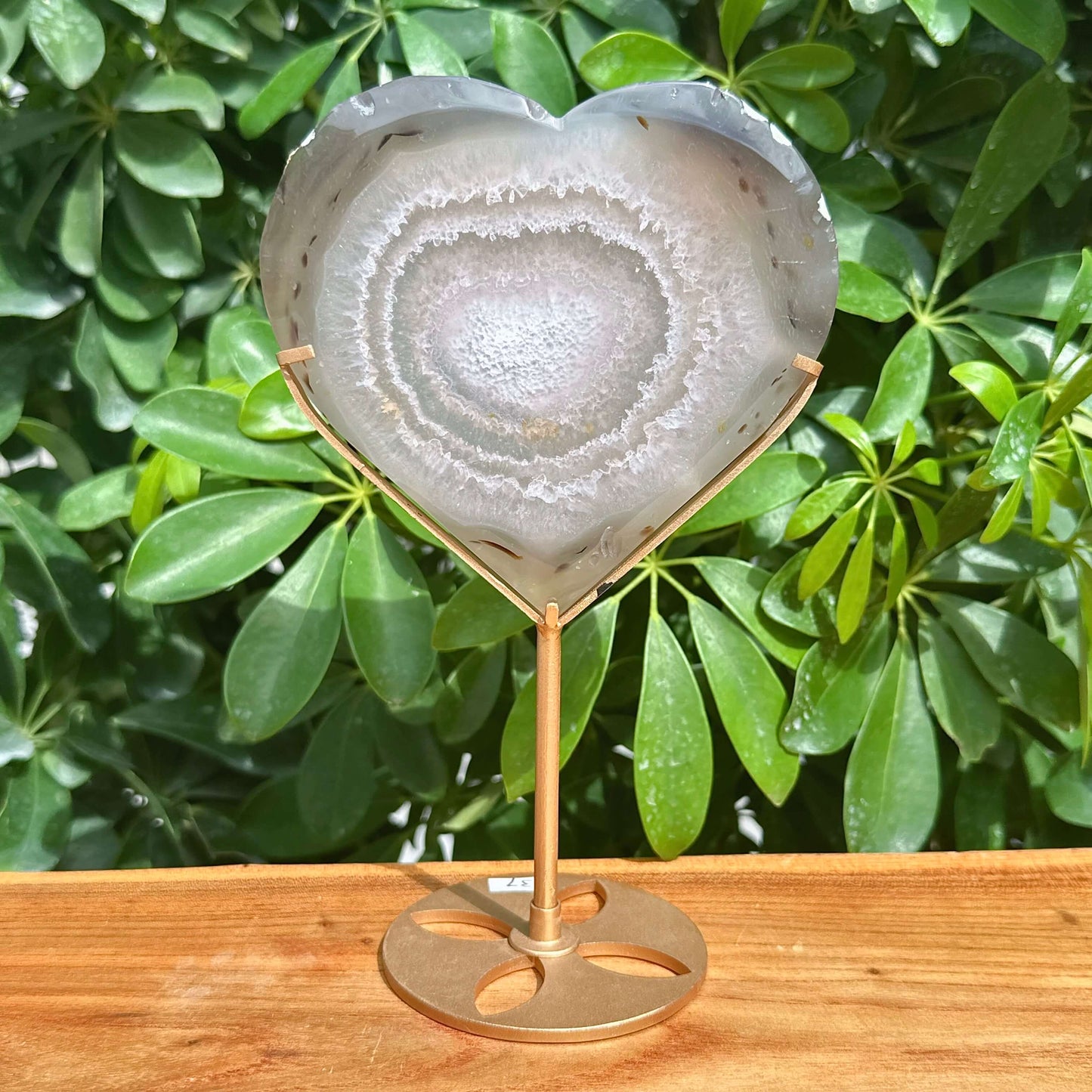 Druzy Agate Heart Ornament