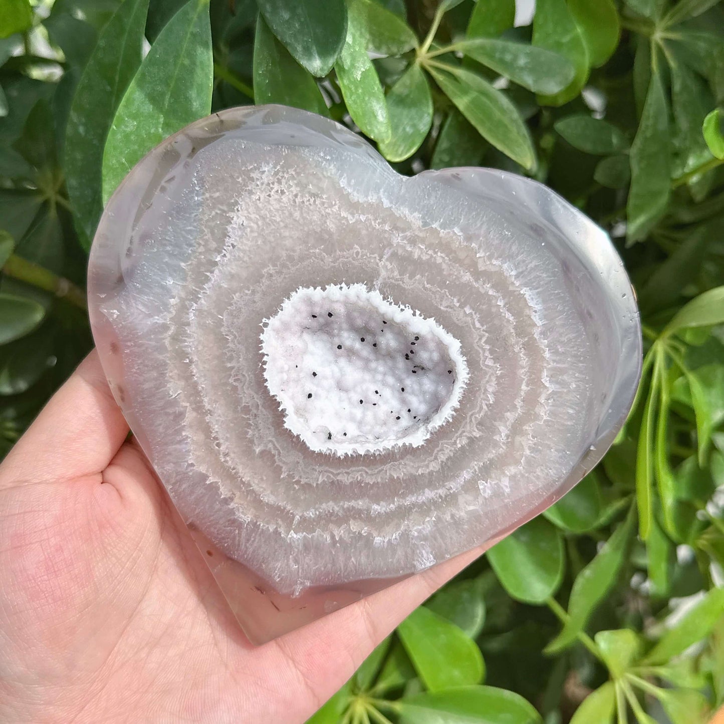 Druzy Agate Heart Ornament