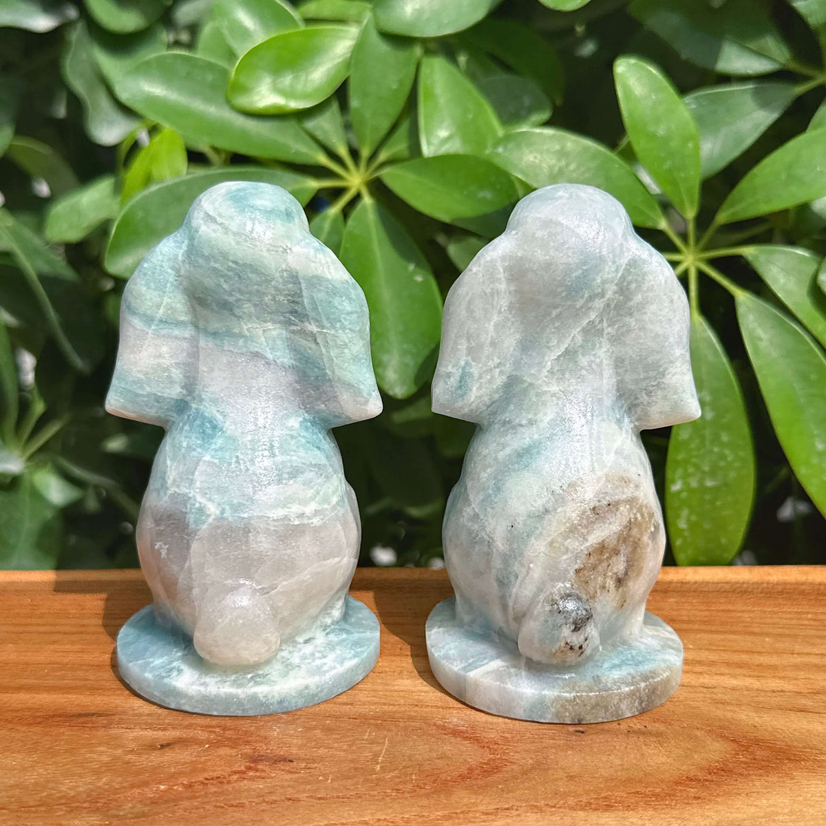 Aquamarine Rabbit Carving