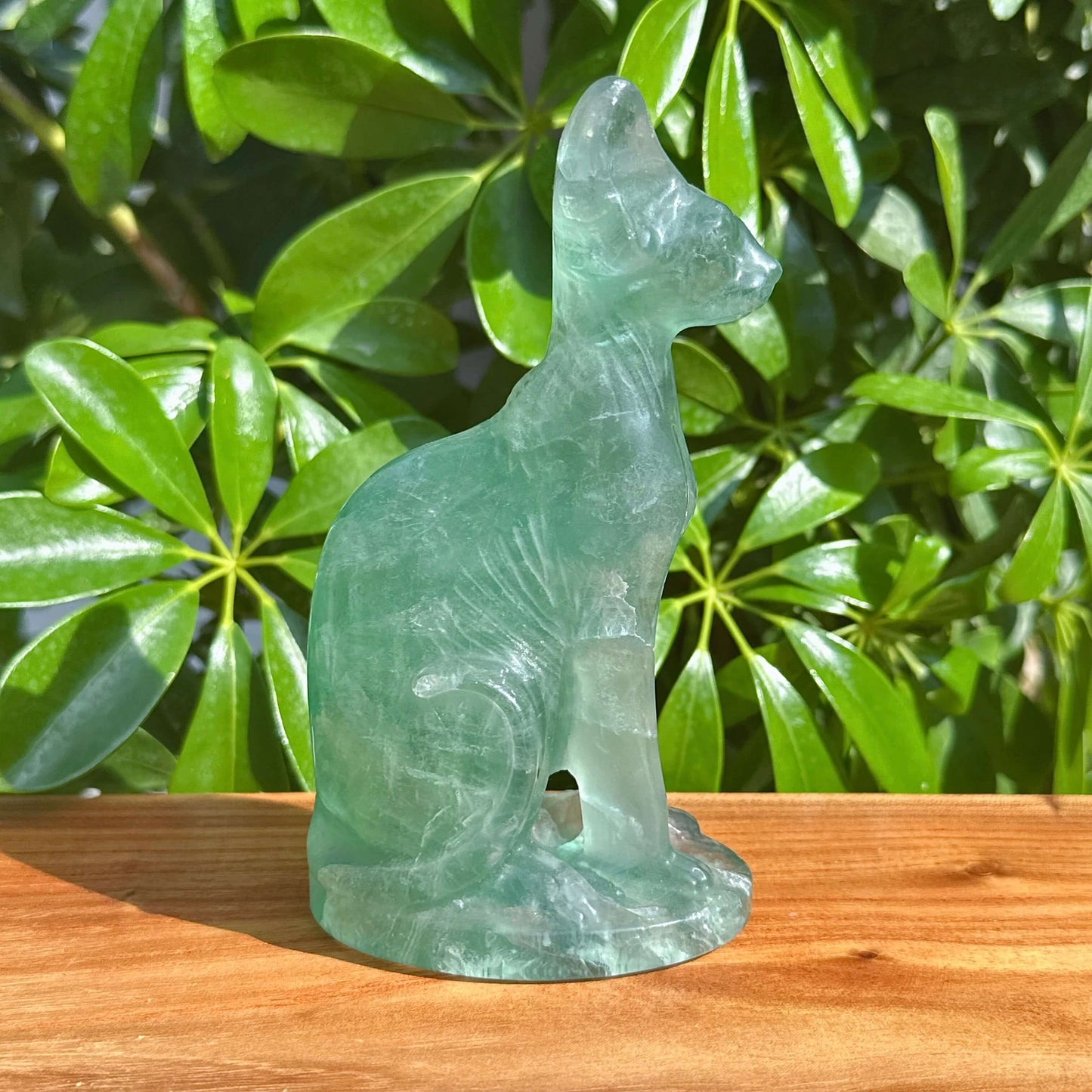 Fluorite Sphynx Carving