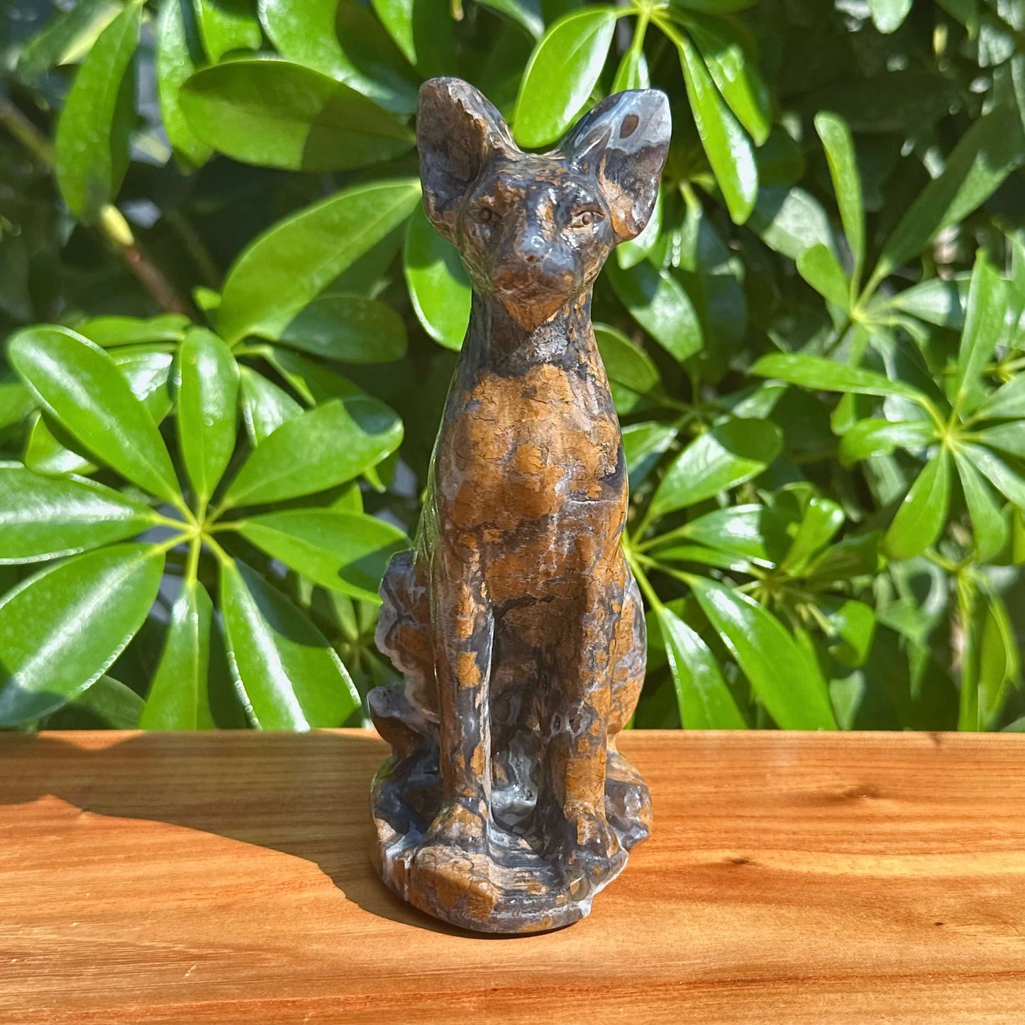 Yellow Canyon Agate Sphynx Carving