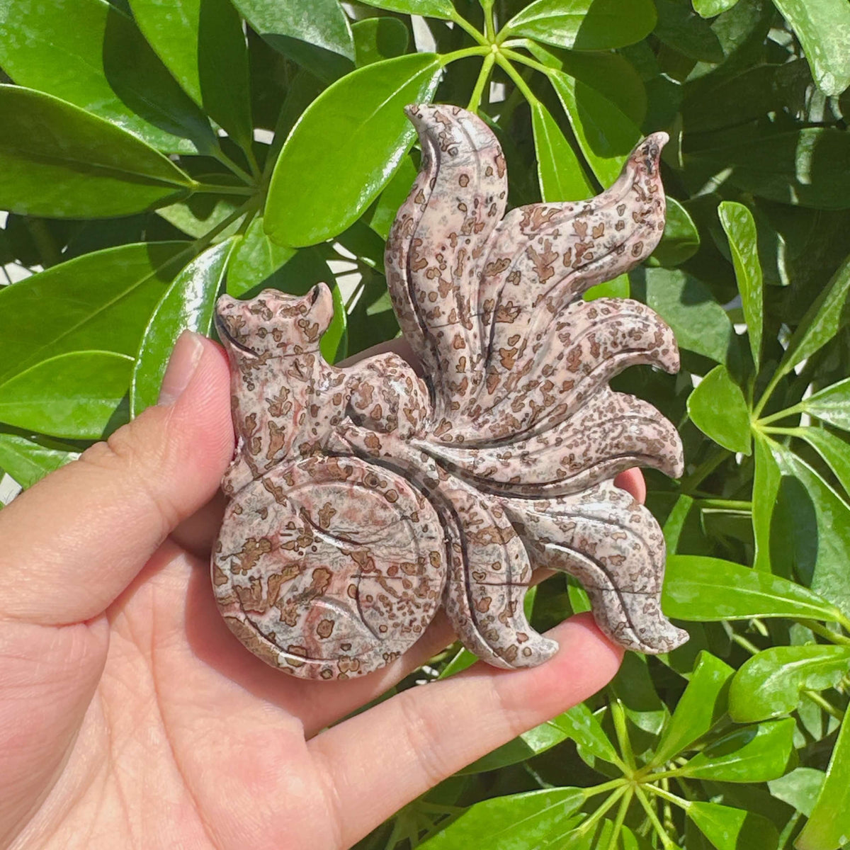Picture Jasper Nine-tailed Fox Carving
