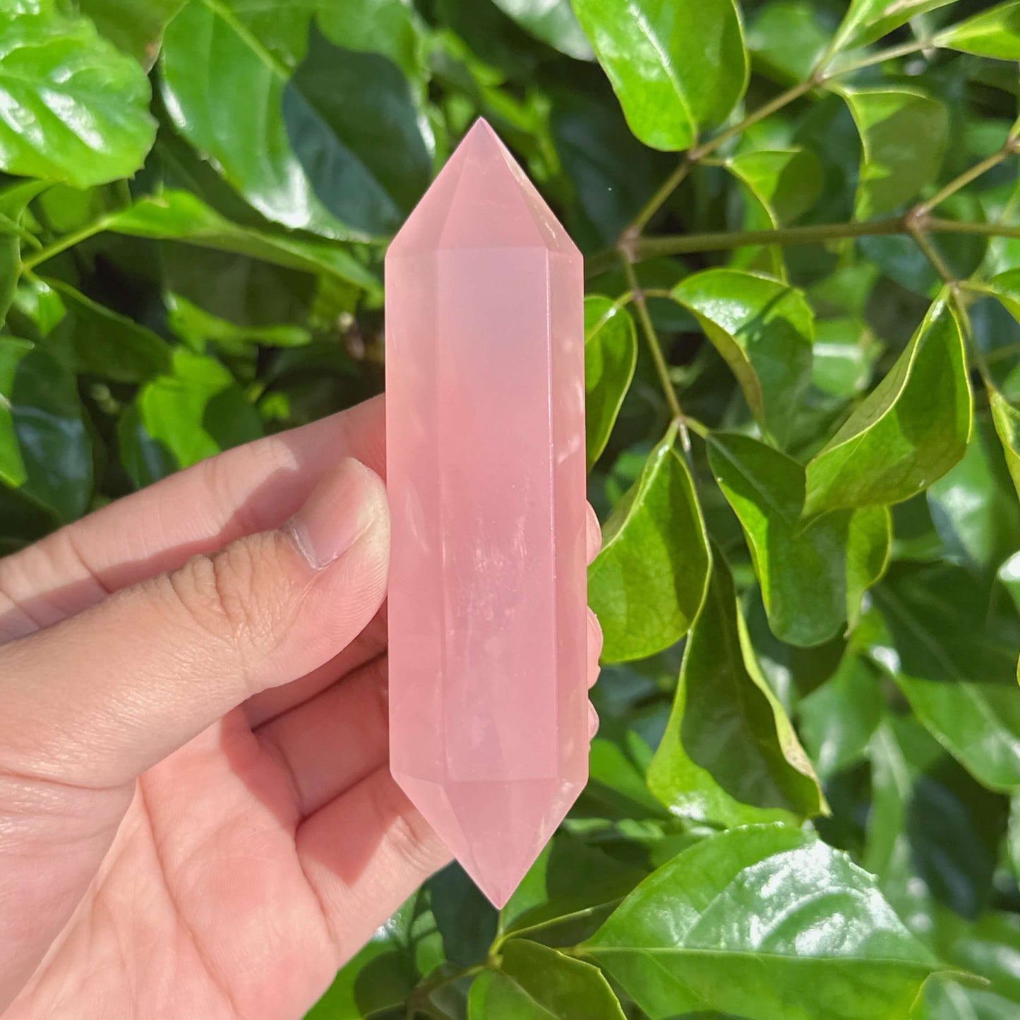 Rose Quartz Double Point - Natural Gemstone for Crystal Healing