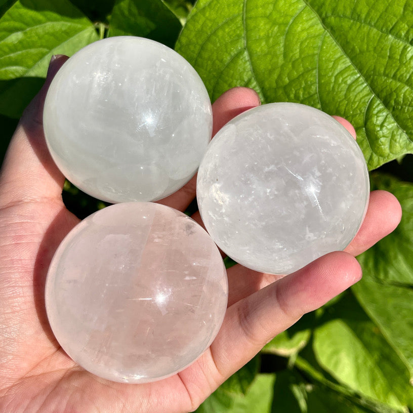 White Calcite Sphere