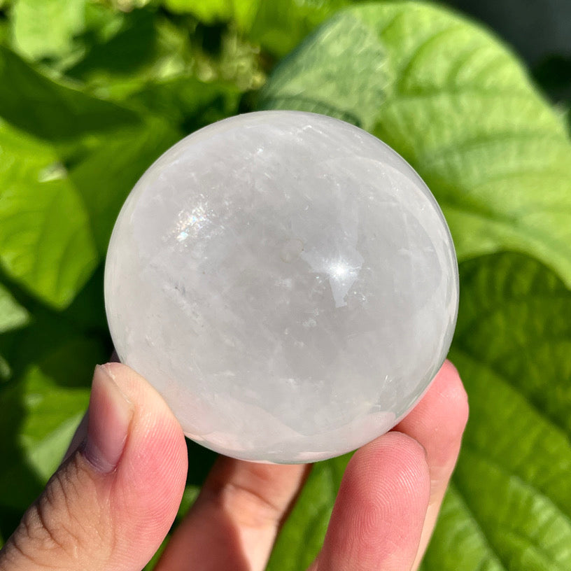 White Calcite Sphere