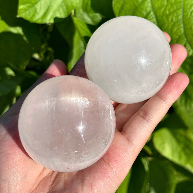 White Calcite Sphere