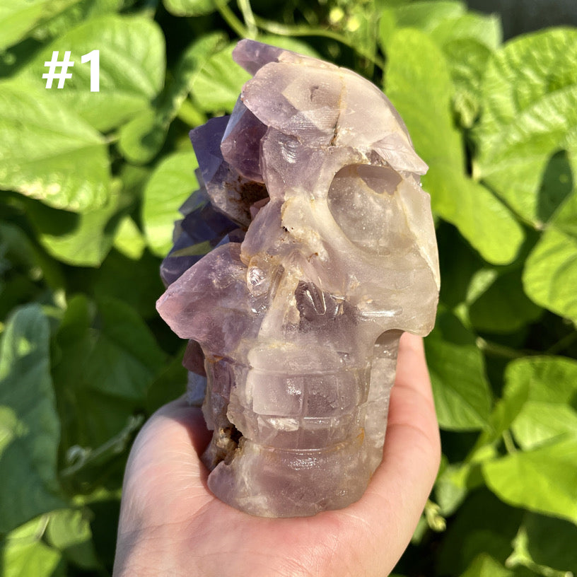 Amethyst Cluster Skull 1PC