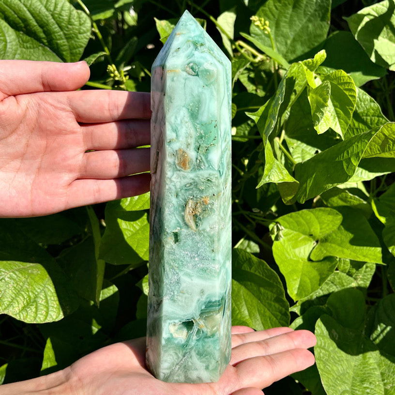 8.5″+ Chrysoprase Tower