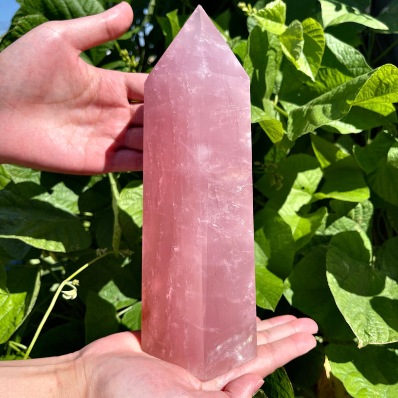 9″+ Rose Quartz Tower