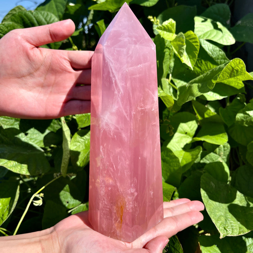 9″+ Rose Quartz Tower