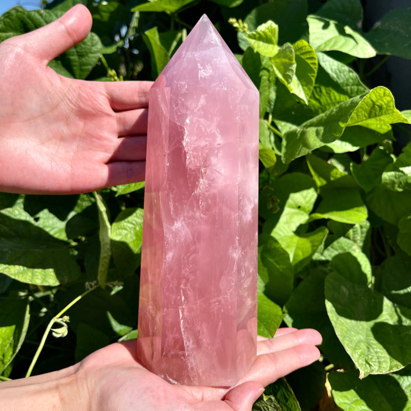 9″+ Rose Quartz Tower