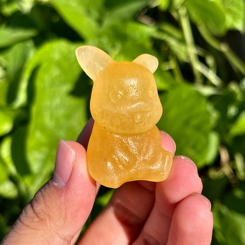 Yellow Calcite Pikachu