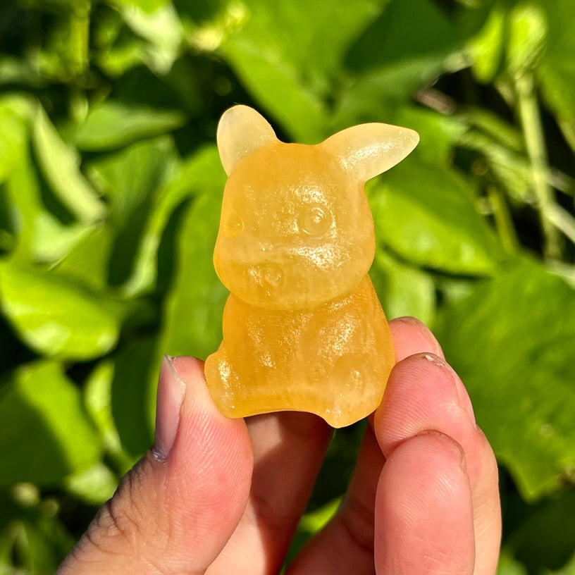 Yellow Calcite Pikachu