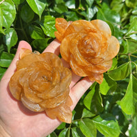 Golden Healer Rose Carving