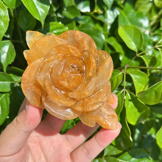 Golden Healer Rose Carving