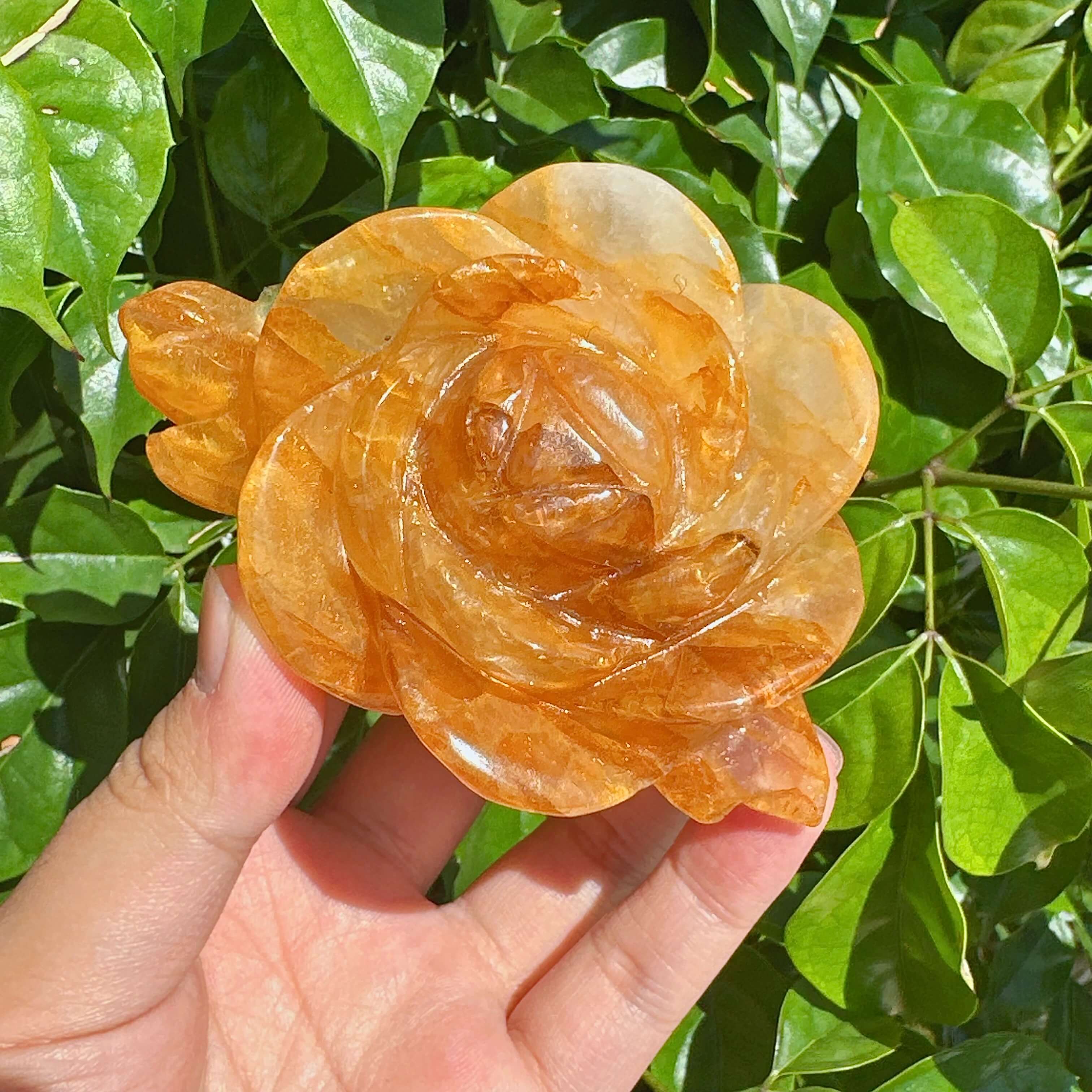 Golden Healer Rose Carving