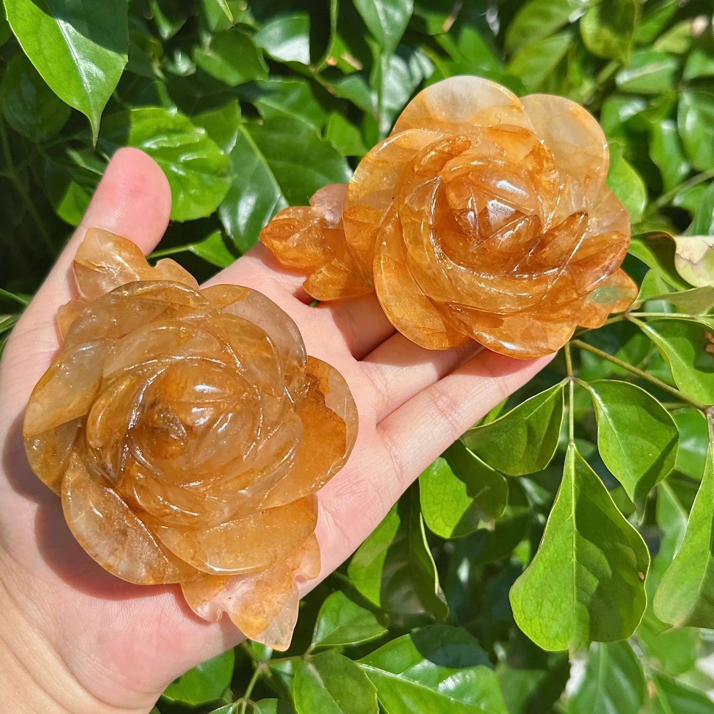 Golden Healer Rose Carving
