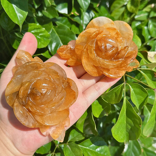 Golden Healer Rose Carving