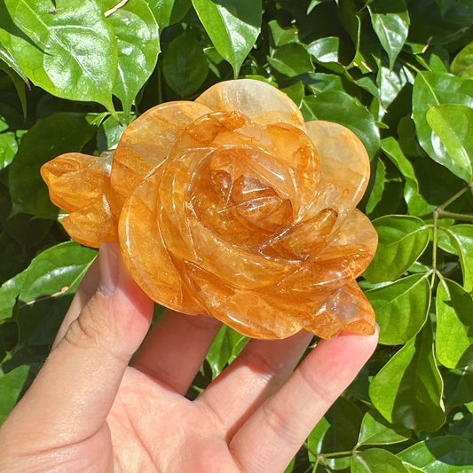 Golden Healer Rose Carving