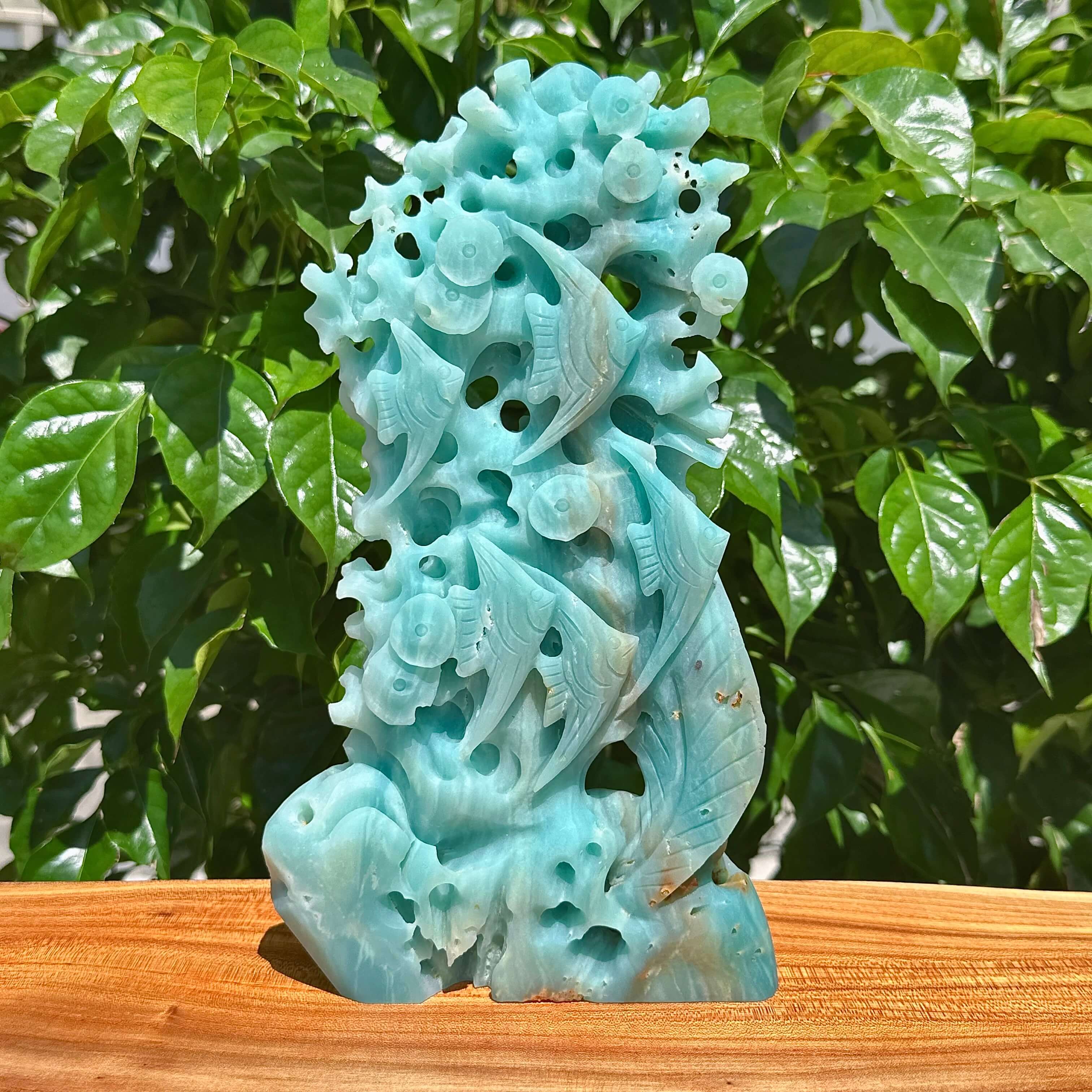 Amazonite Underwater World Carving
