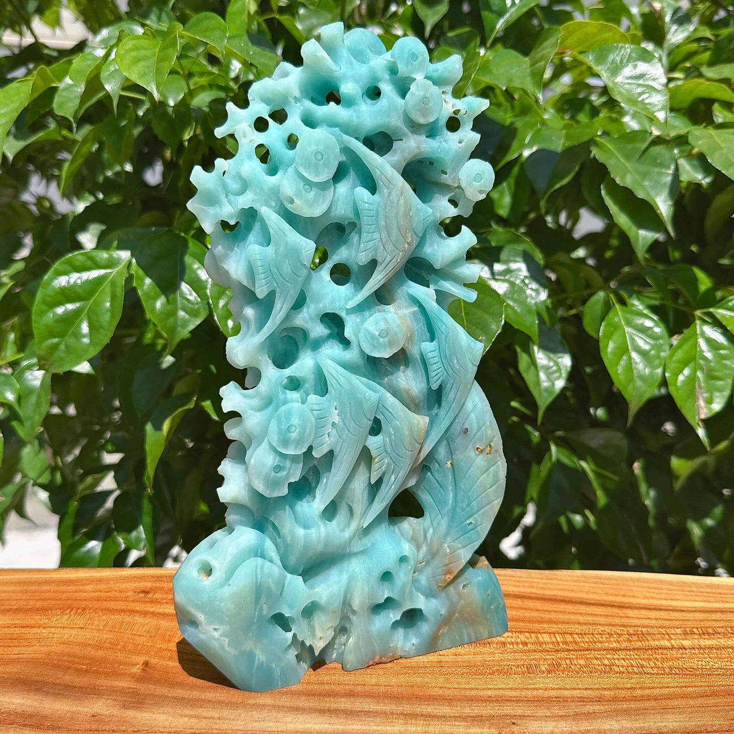 Amazonite Underwater World Carving