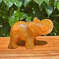 Golden Healer Elephant Carving