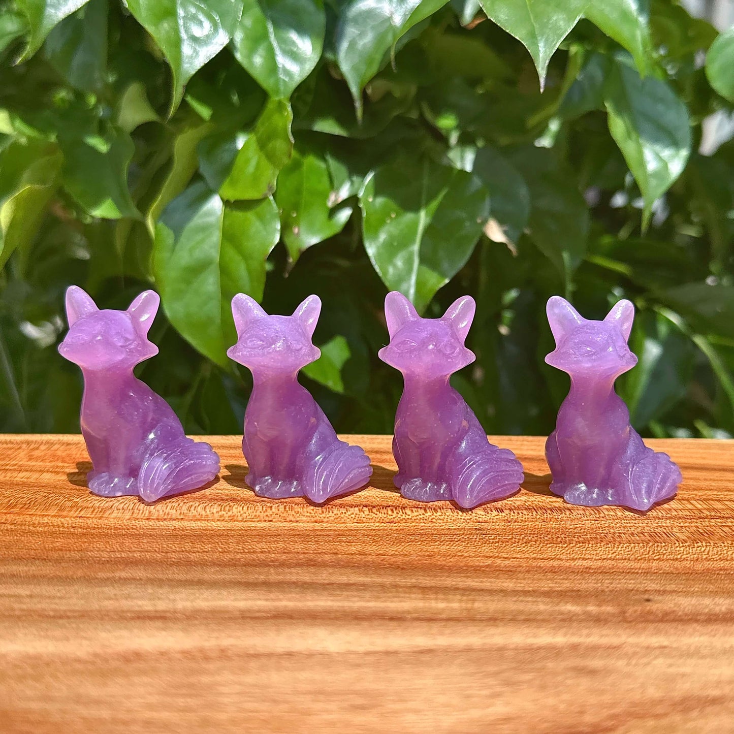 Lepidolite Fox Carving
