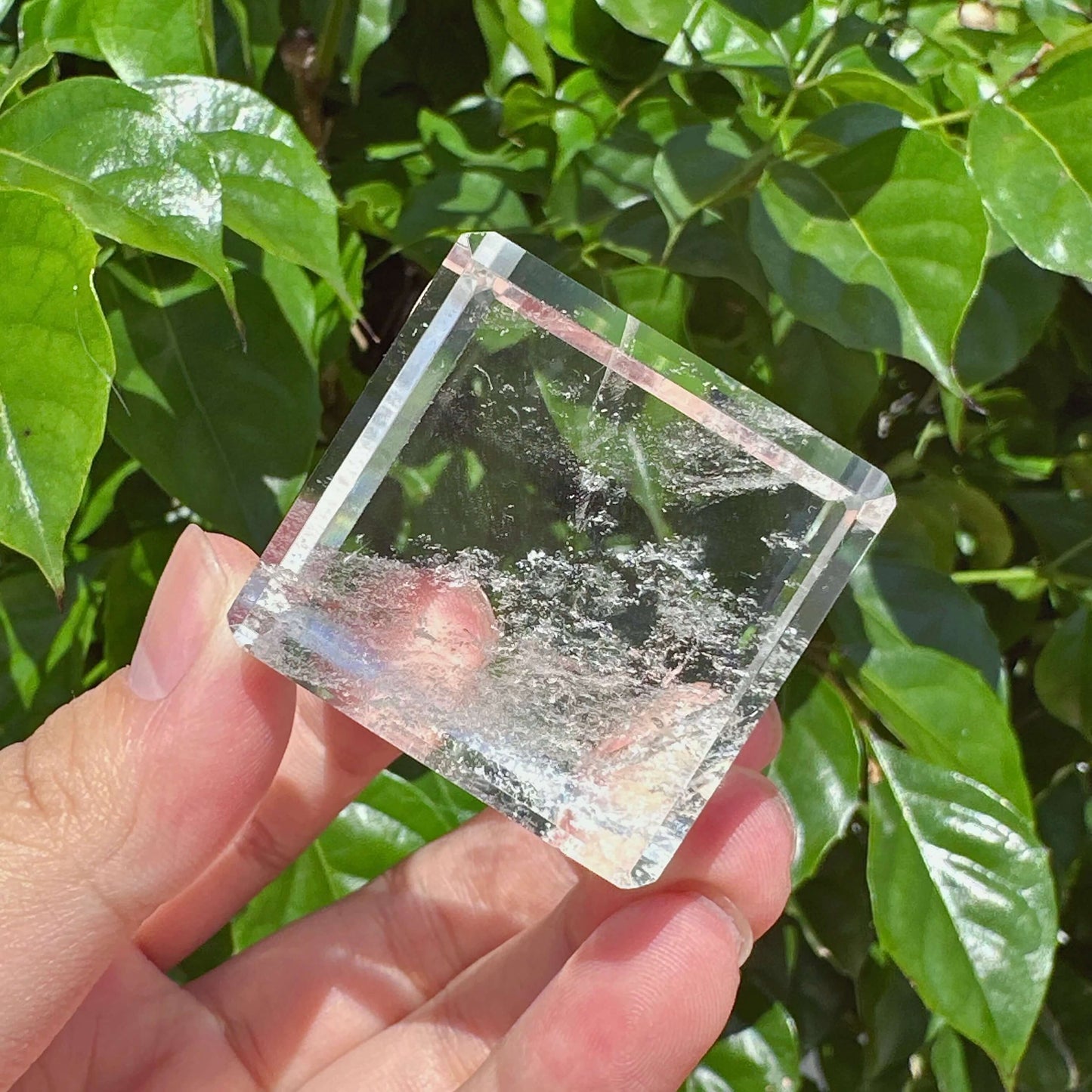 Clear Quartz Cube Carving