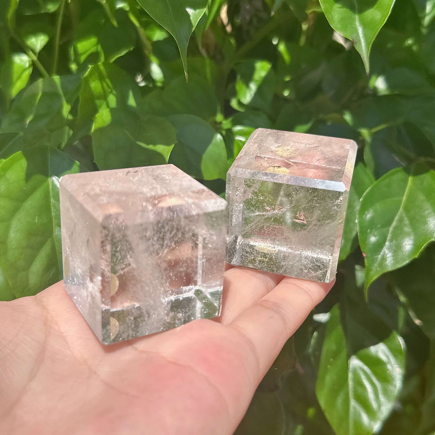 Clear Quartz Cube Carving