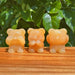 1 Set Yellow Calcite Bear Carving