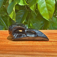 Crystal Crow Skull Carving