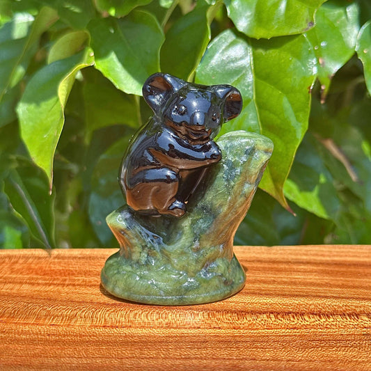 Crystal Climbing Koala Carving