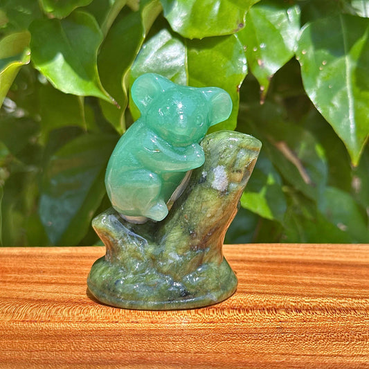 Crystal Climbing Koala Carving
